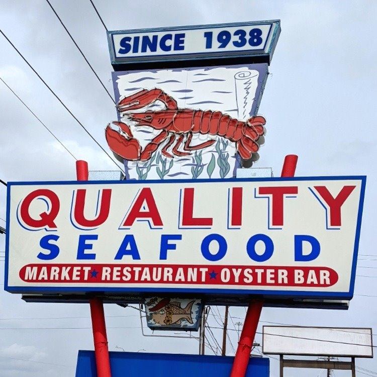 quality seafood sign