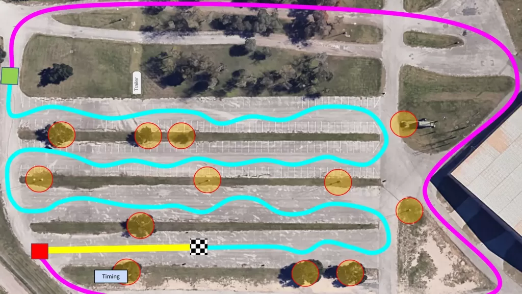 Autocross course map Winter 2026